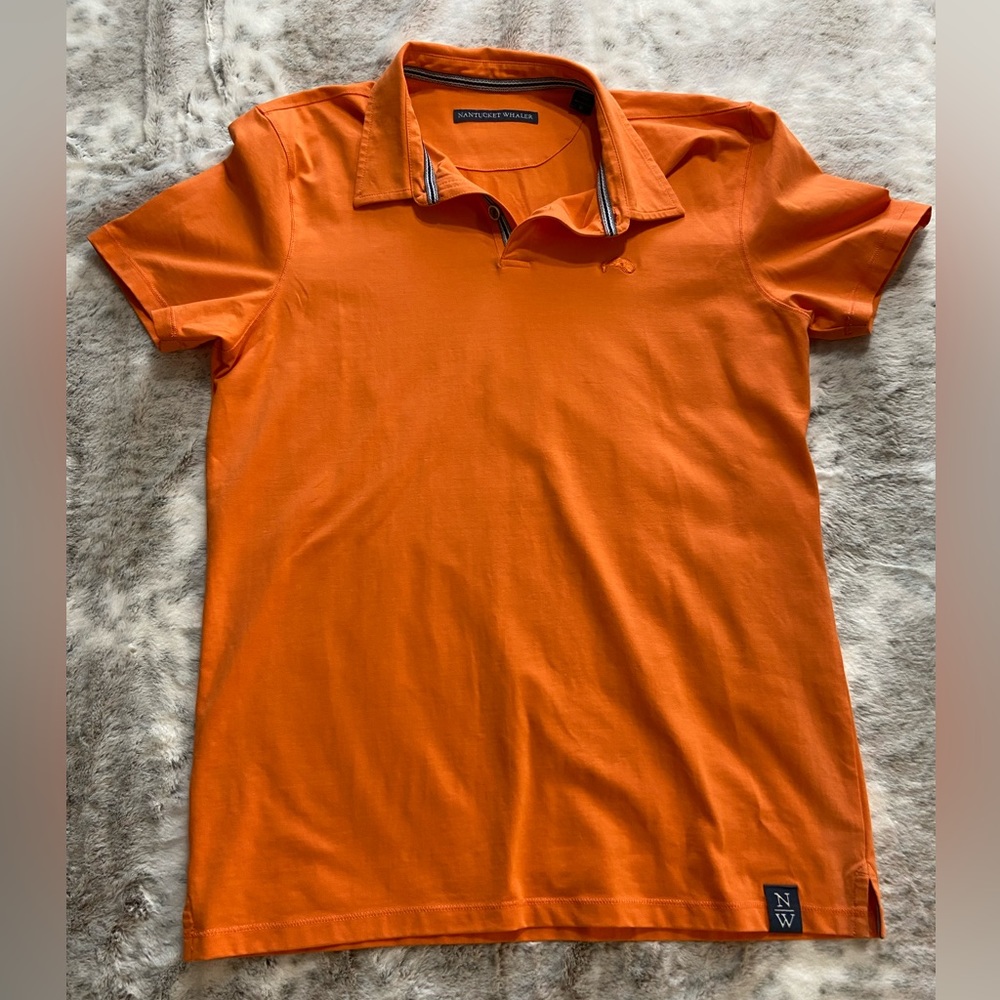 Nantucket Whaler Men’s Orange Polo Size Medium